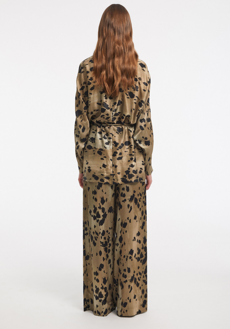 DEW Animal print silk-blend turtleneck 4