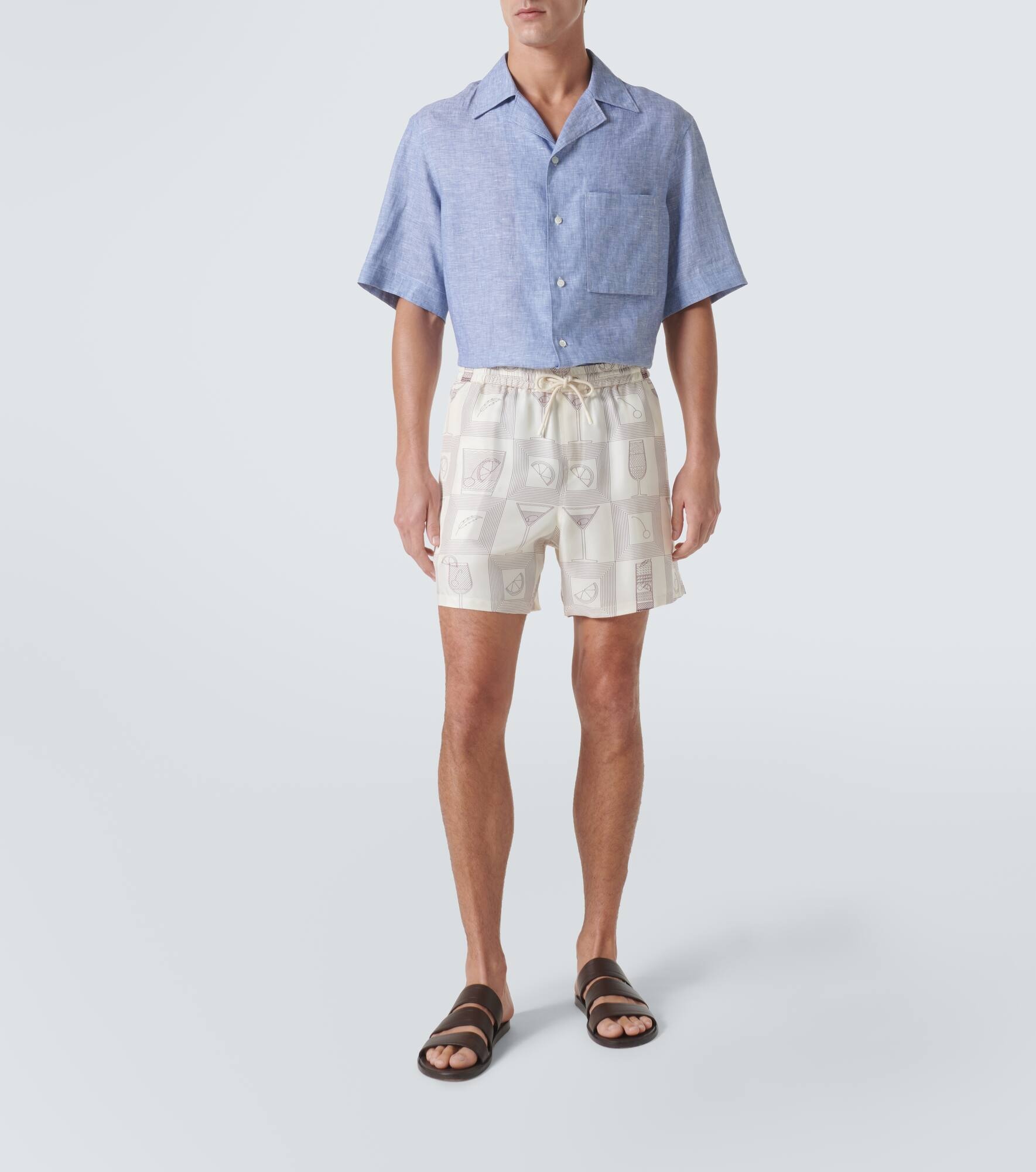 Federico linen bowling shirt - 2