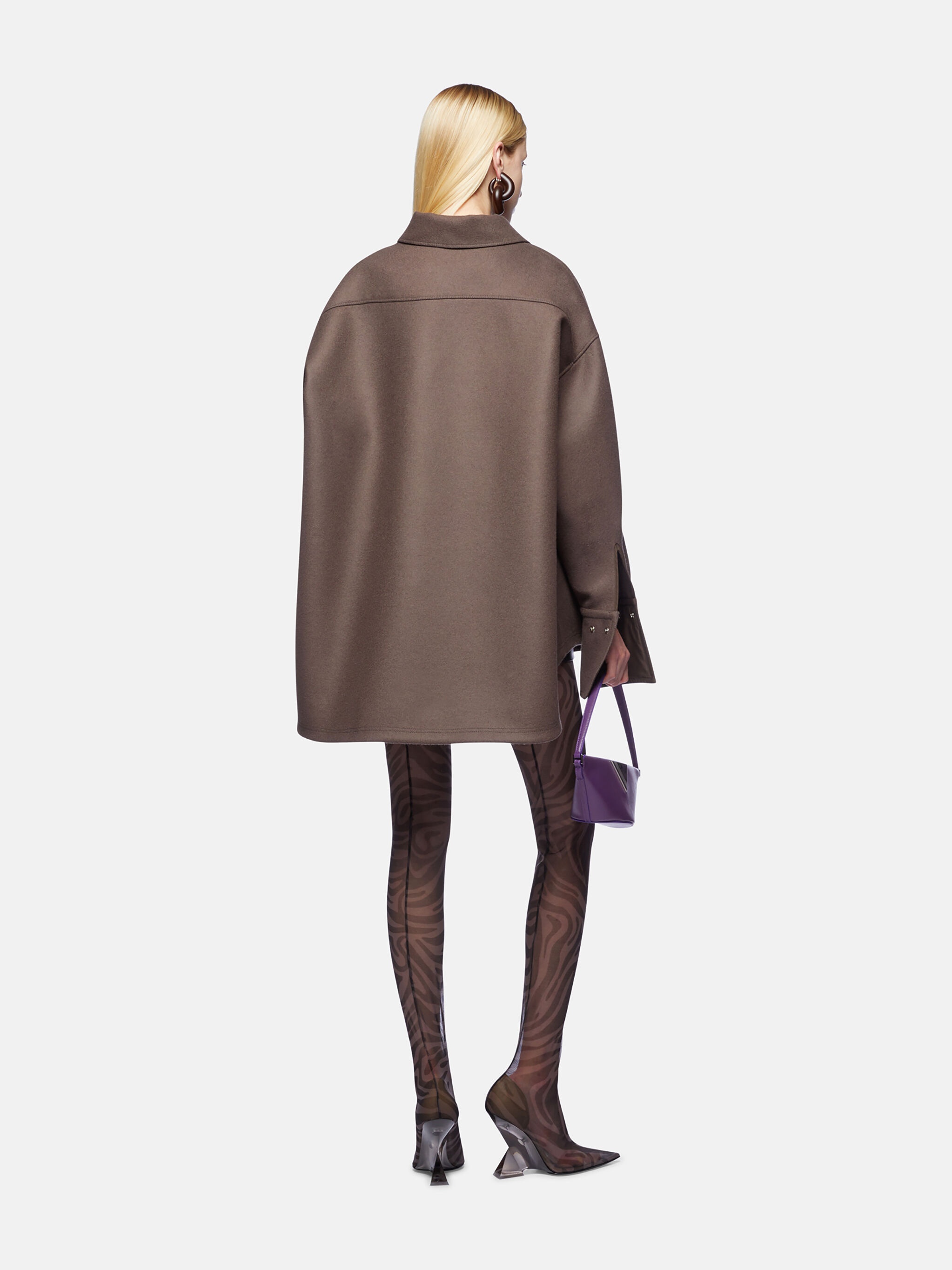 EGGPLANT AND BLACK MINI SKIRT - 3