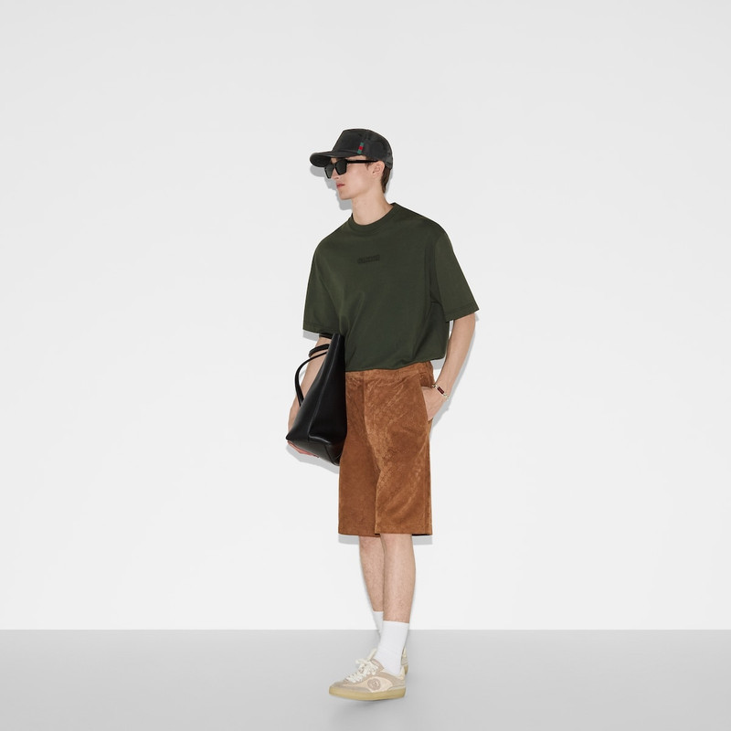 Embroidered cotton jersey T-shirt 6