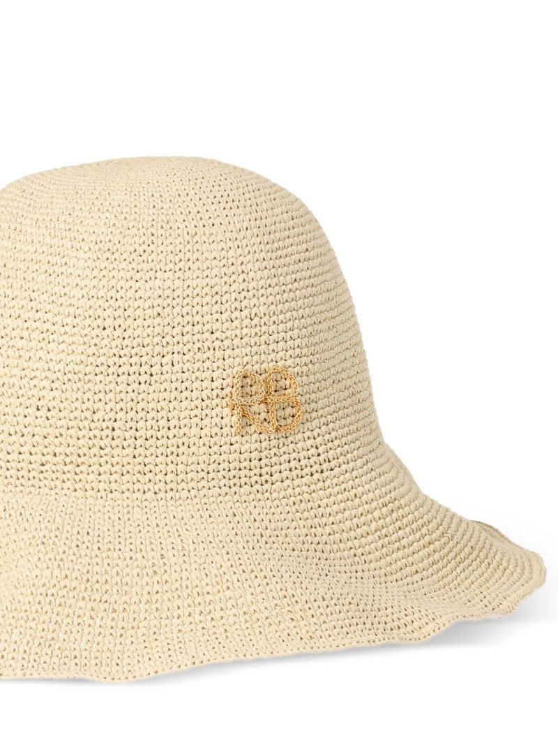 RUSLAN BAGINSKIY ruffled straw hat outlook