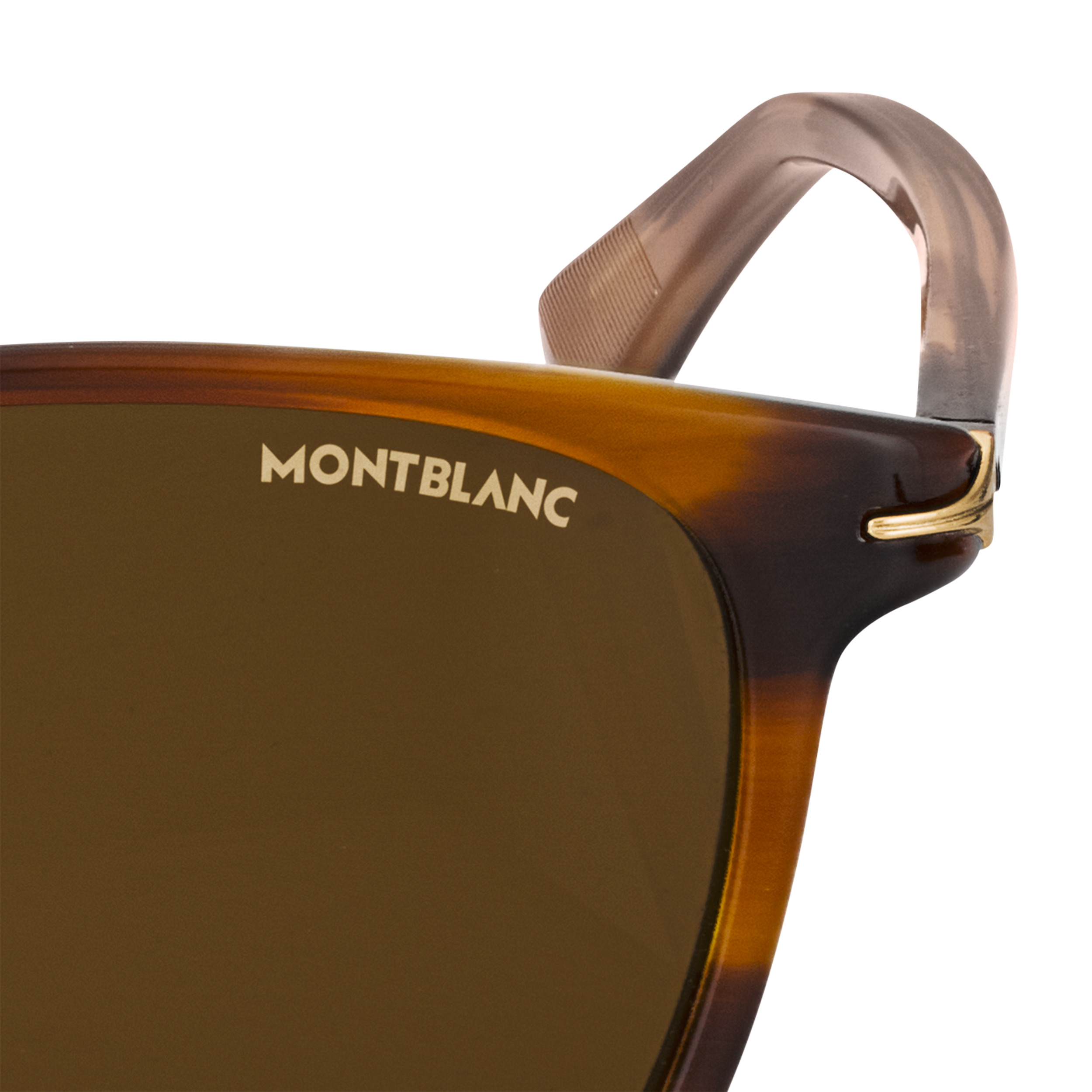 Squared Sunglasses with Brown-Colored Acetate Frame - 3