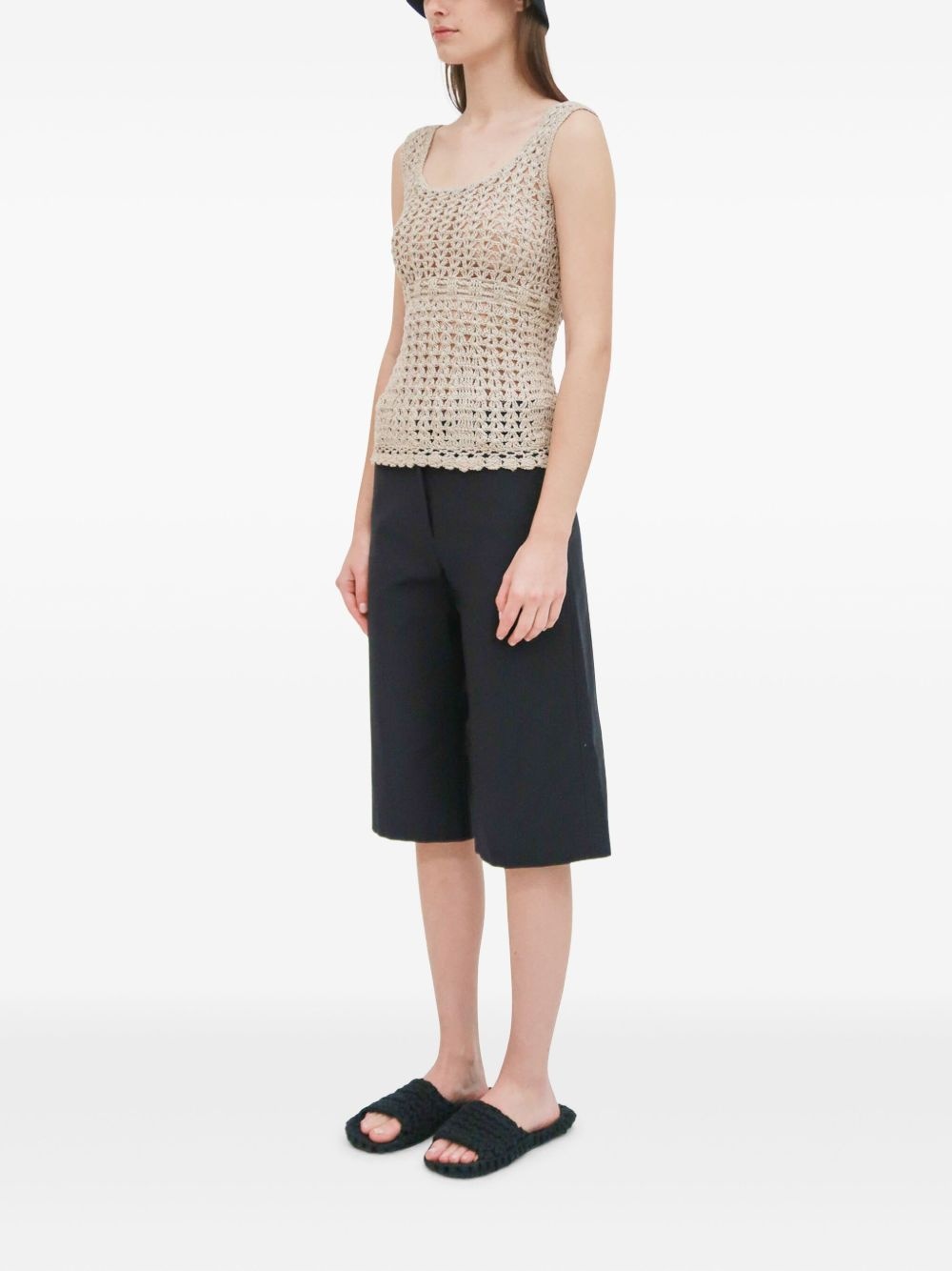 wide-leg bermuda shorts - 4