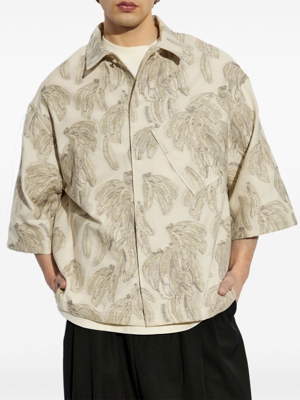 banana-jacquard shirt - 3