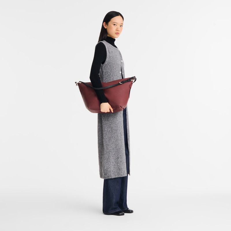 Longchamp Le Slouchy M Hobo bag Pomegranate - Leather outlook