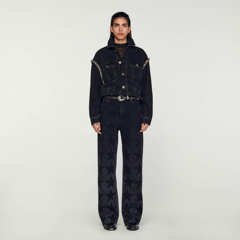 Sandro STARRY STRAIGHT-LEG JEANS outlook