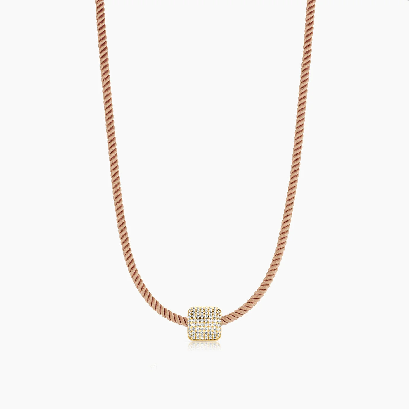Celine Pavé Silk Cord Necklace - 1