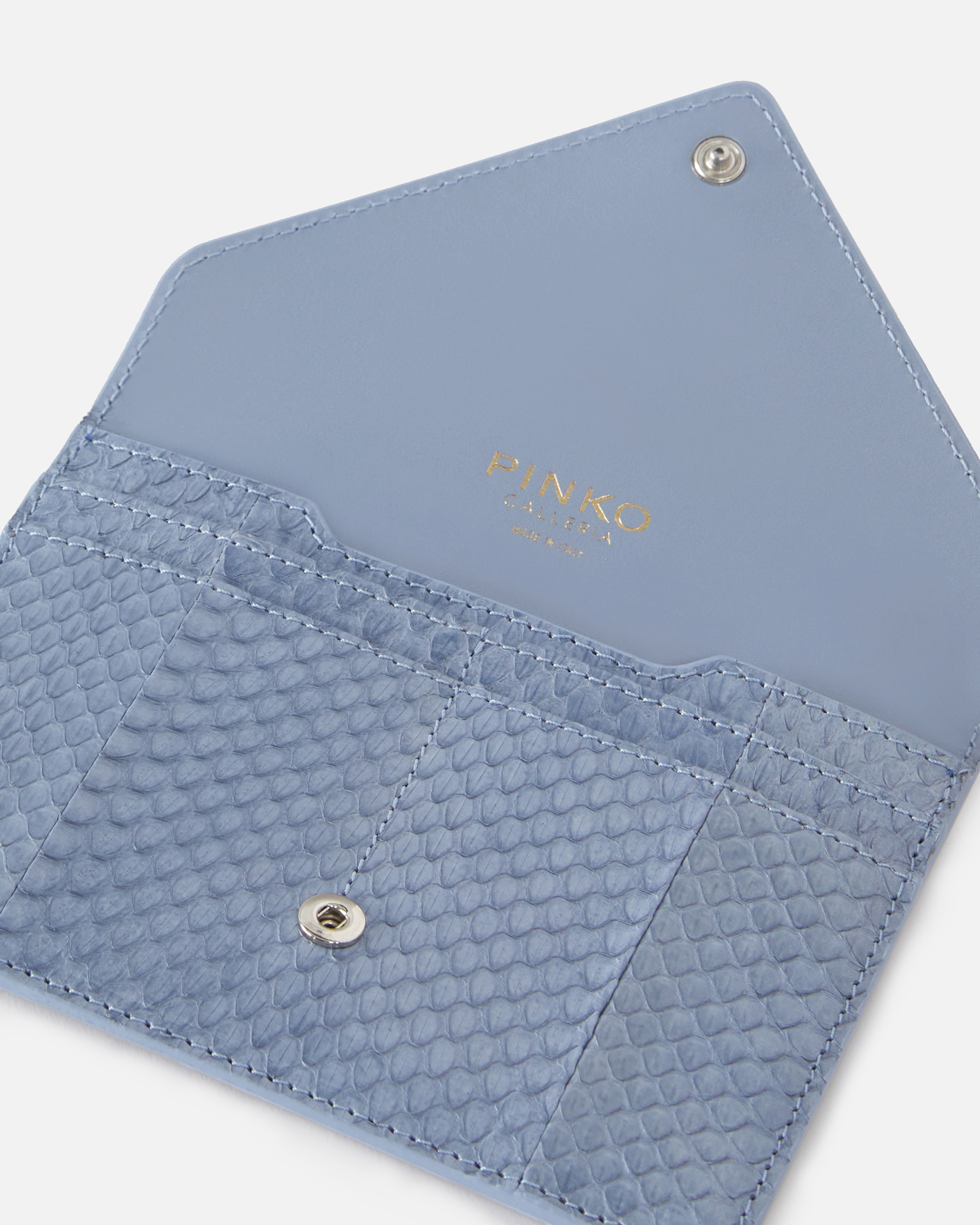 SMALL SHINY REPTILE POUCH PINKO GALLERIA - 4
