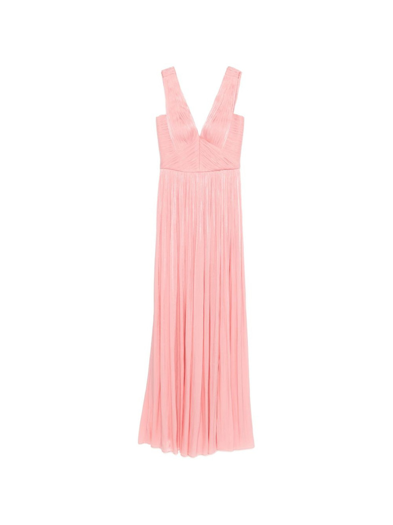 Anilia V-neck pleated maxi dress 1