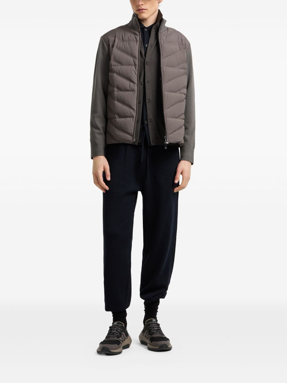 quilted panelled padded jacket - 2