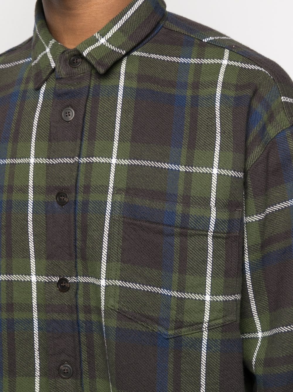 raw checked flannel shirt - 5