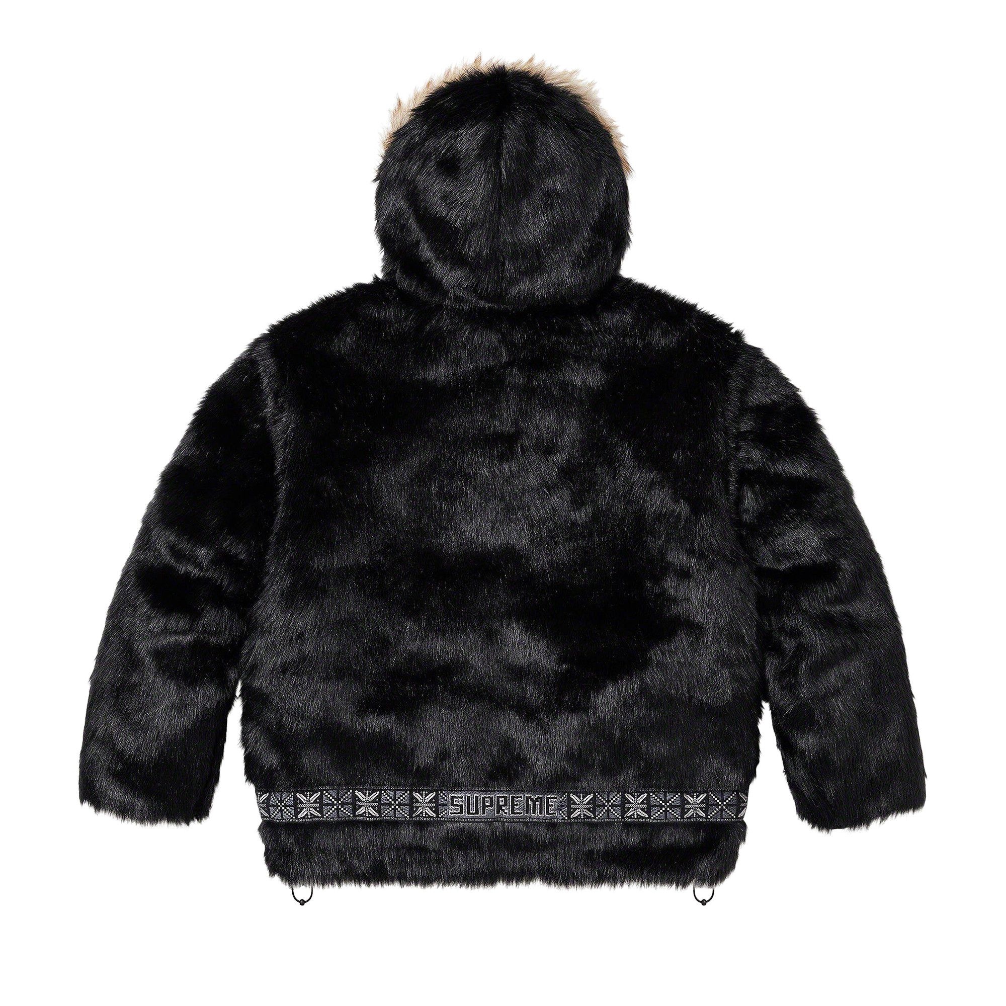 Supreme Faux Fur Parka 'Black' - 2