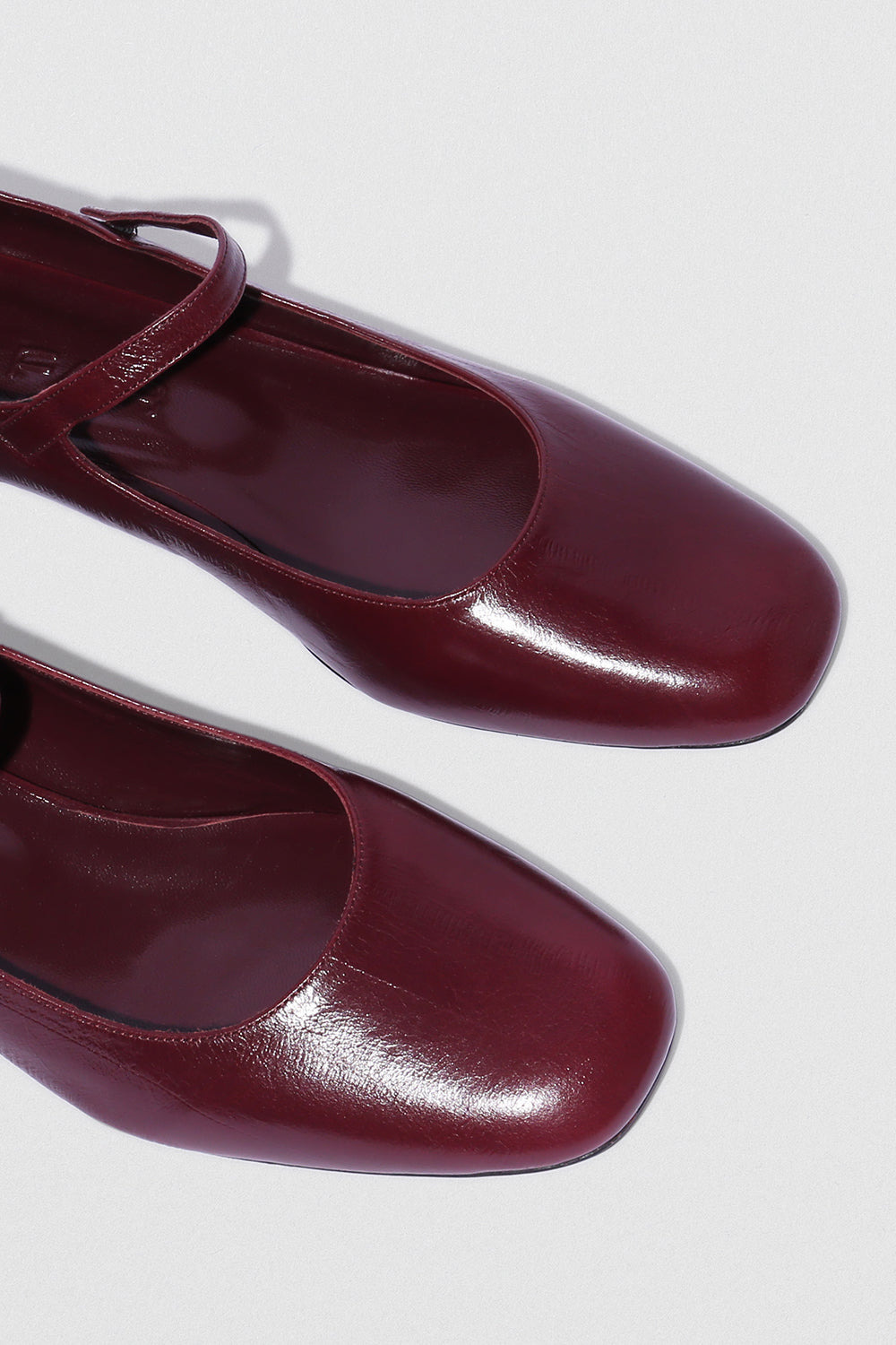 Ginny Sour Cherry Eel Embossed Leather Mary Jane Pump - 3
