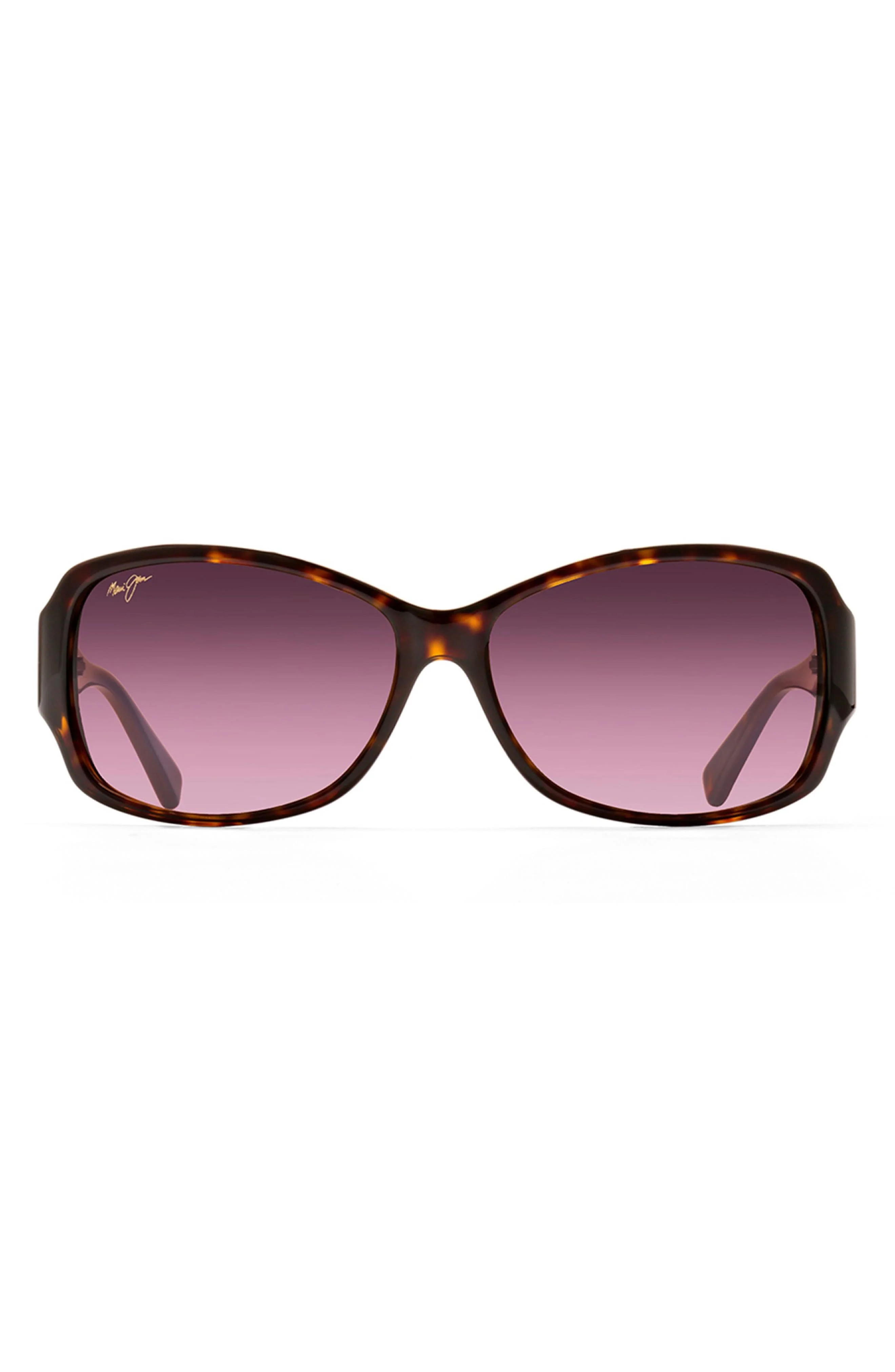 Maui Jim Nalani 61mm Polarized Square Sunglasses in Dark Tortoise at Nordstrom - 1