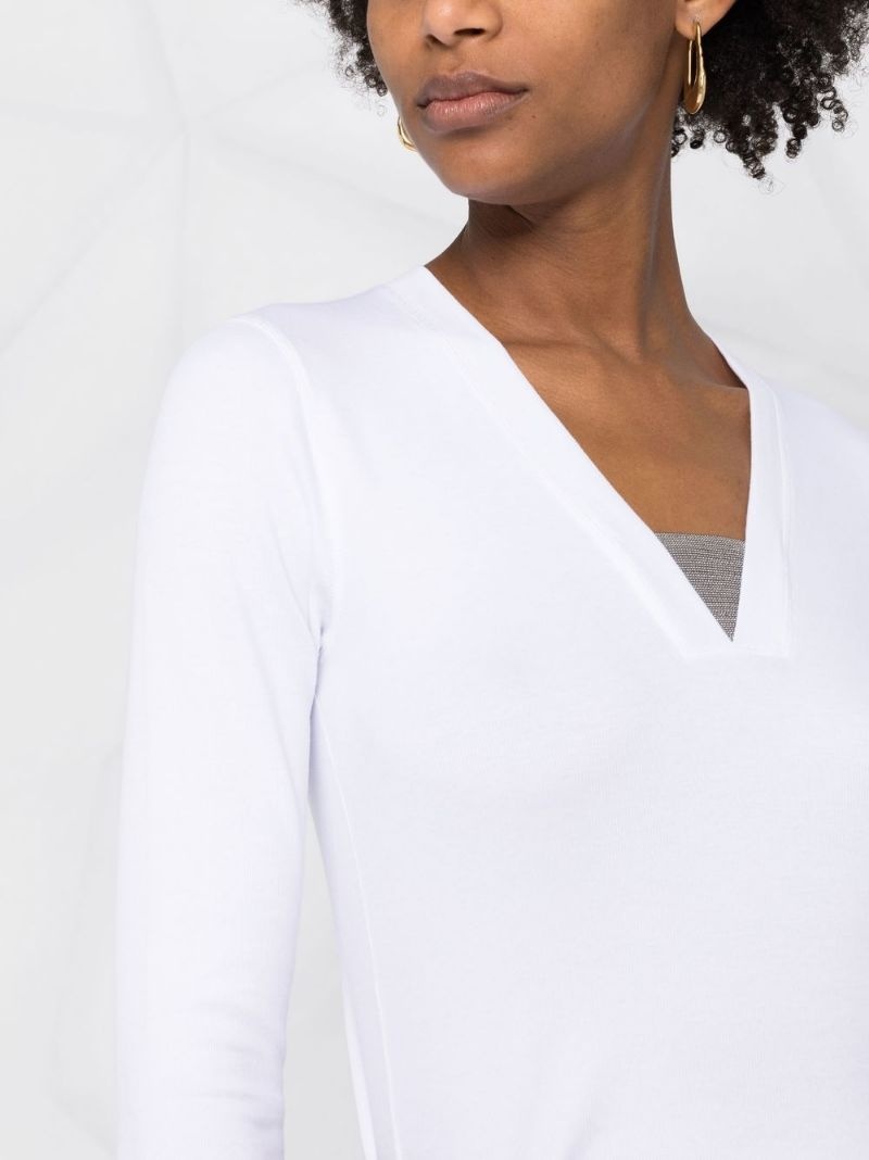 V-neck long-sleeve top - 5