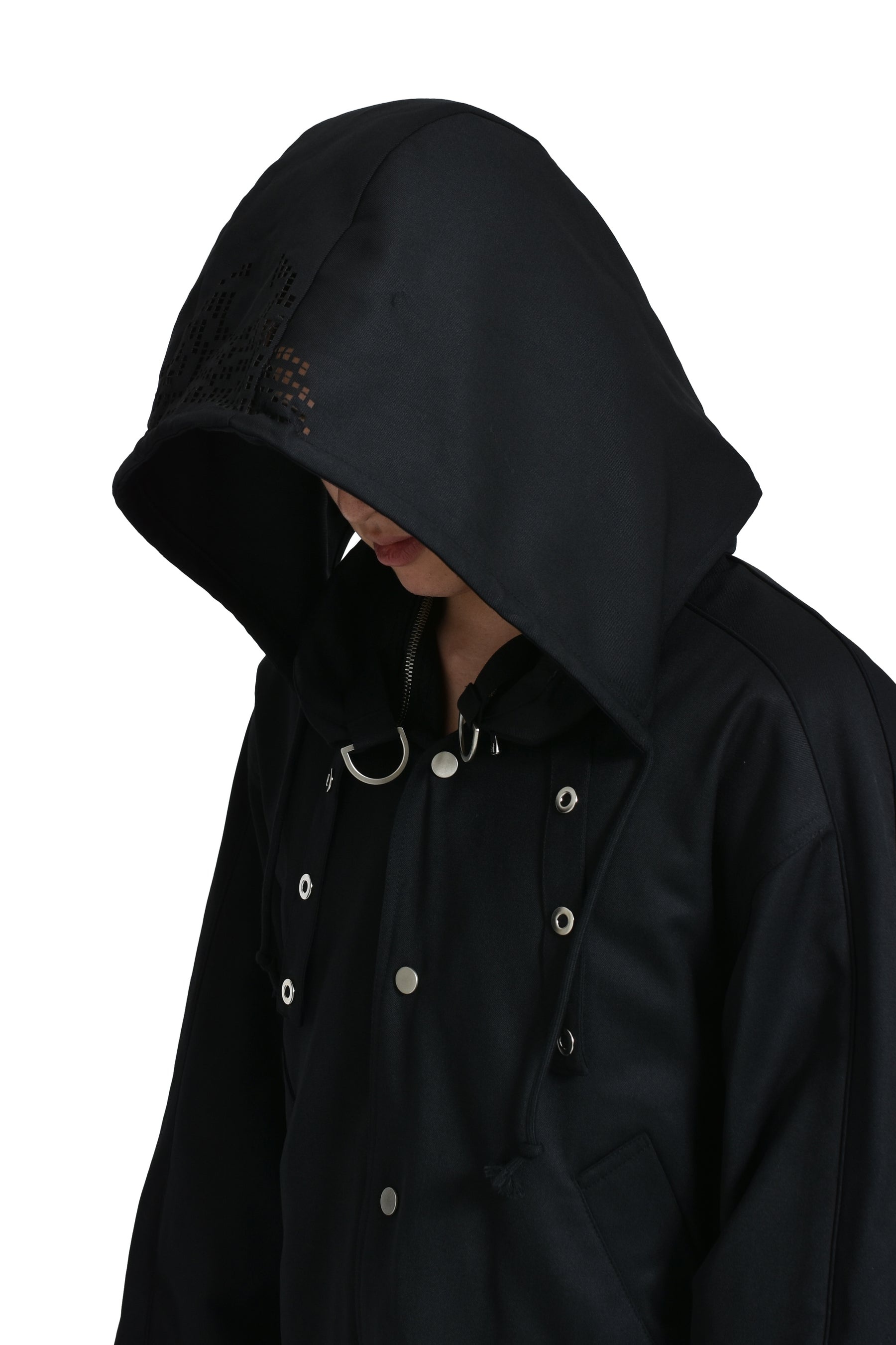 REIA HOODED PARACHUTE JACKET / BLK - 10