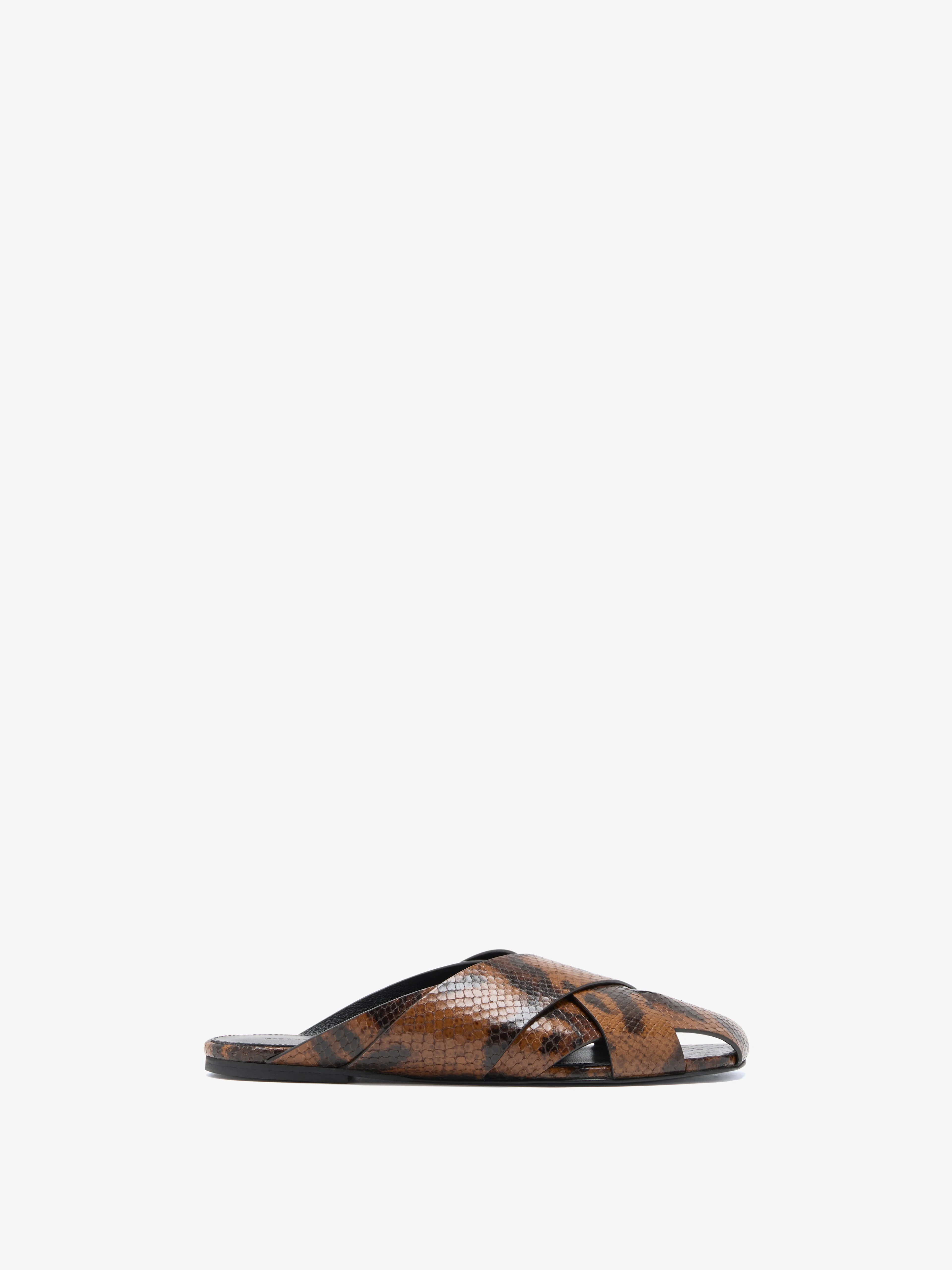 Slant Cross Slides in Embossed Python - 1