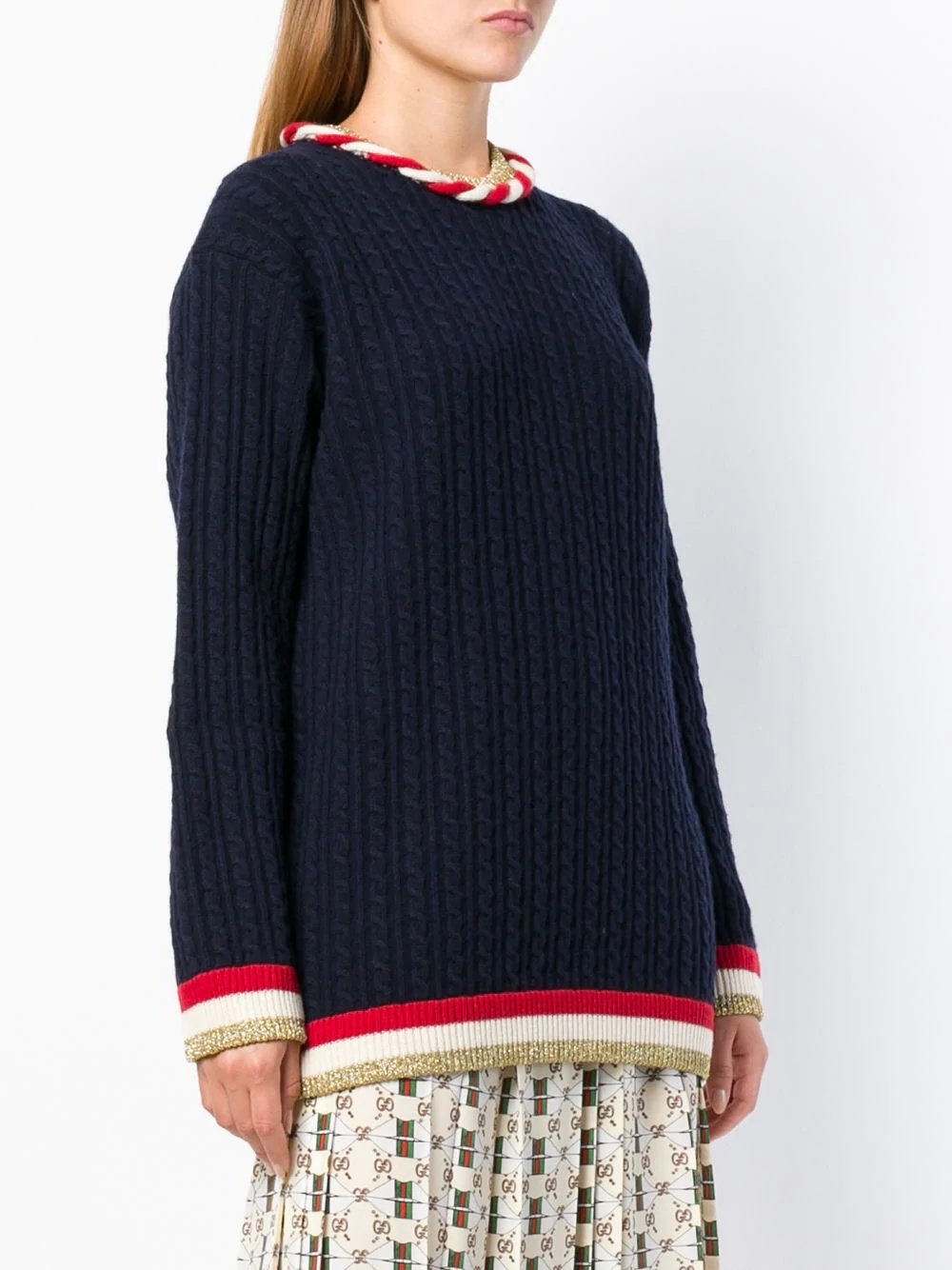 cable knit jumper - 3