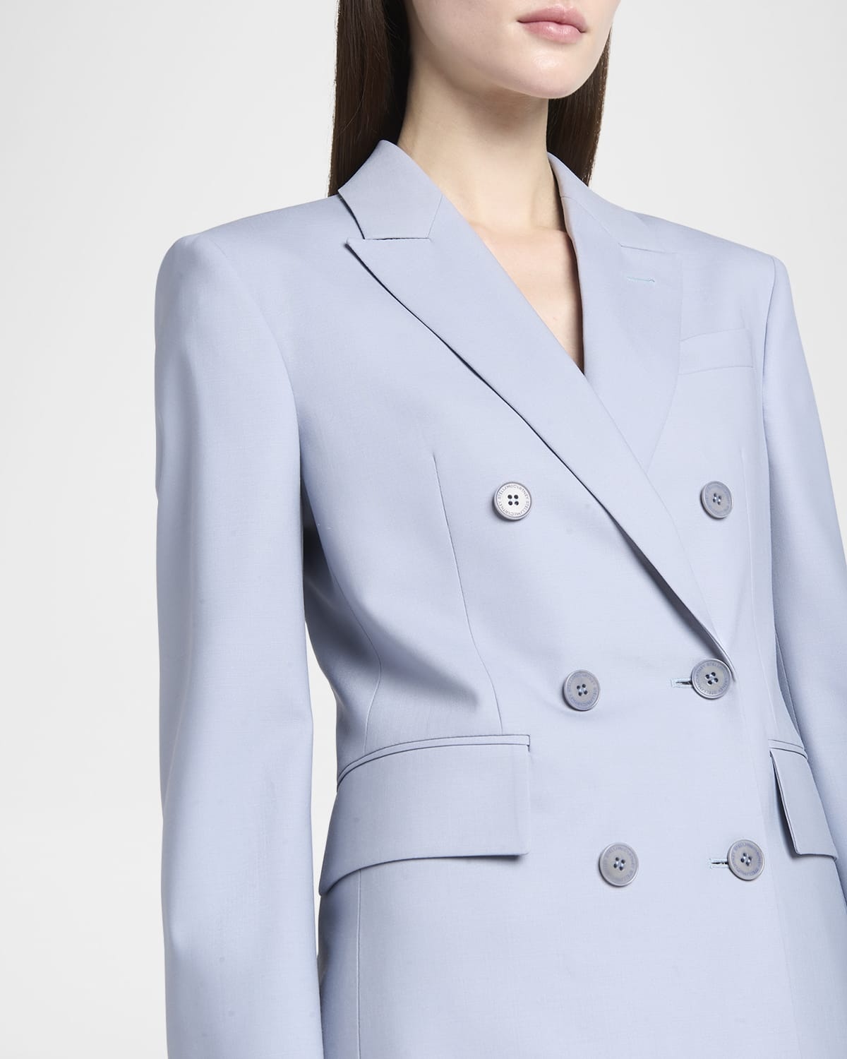 Double-Breasted Wool Blazer - 5