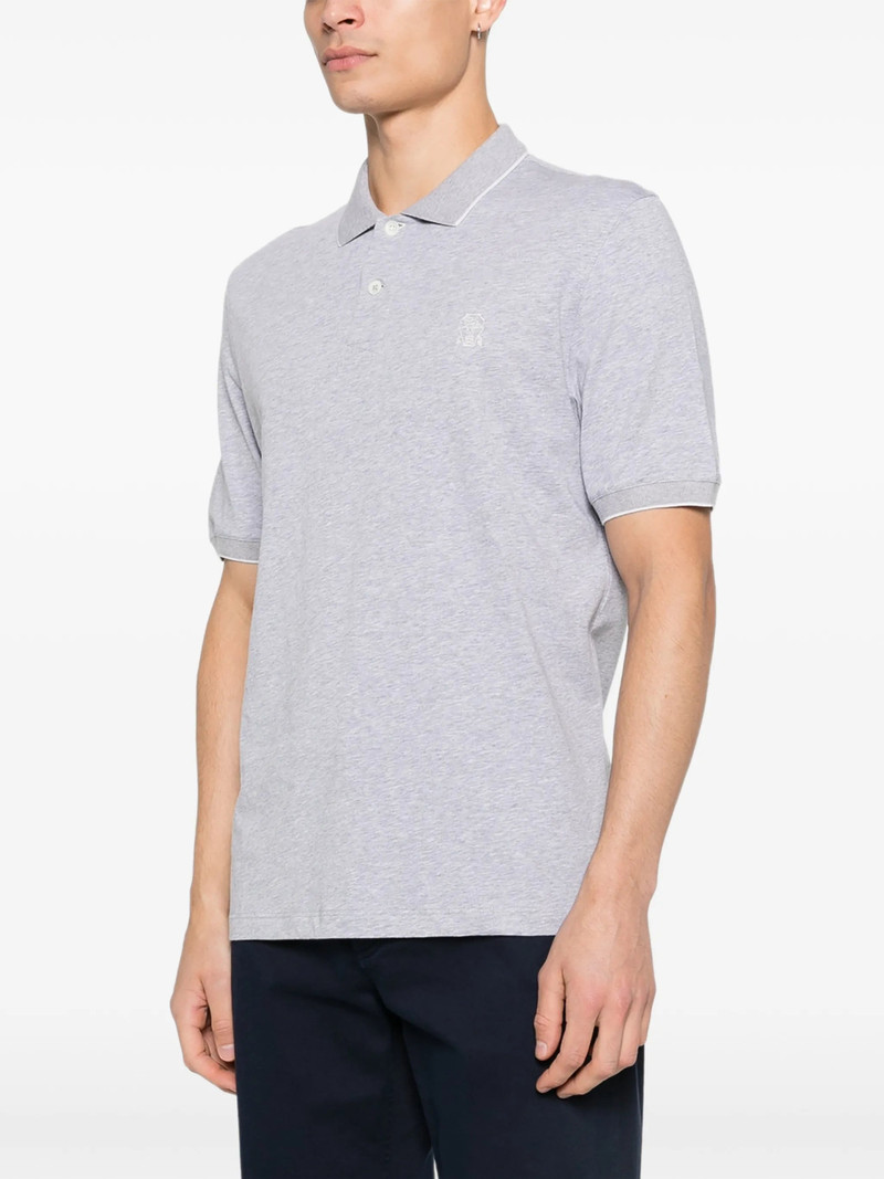 Brunello Cucinelli Piped Logo-embroidered Polo Shirt 5