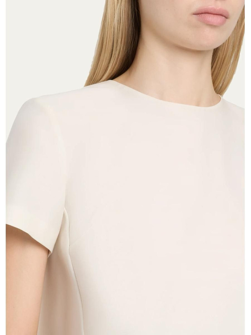Mariel Wool-Silk Faille Full Crop Top 5