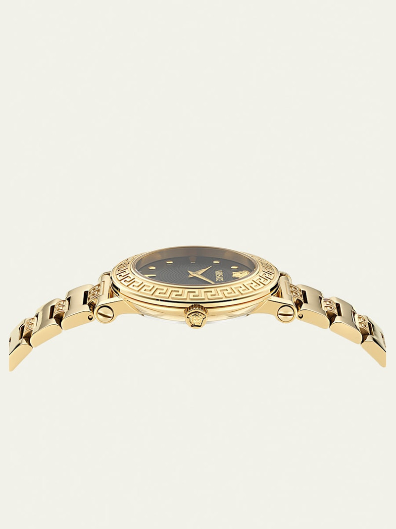 35mm Greca Sphere Watch with Bracelet Strap, Gold/Black 3