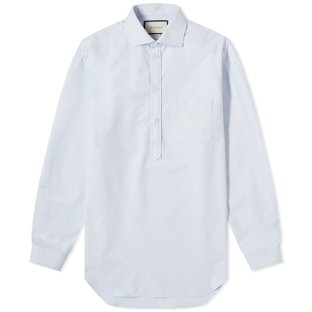 Gucci Logo Popover Oxford Shirt - 1