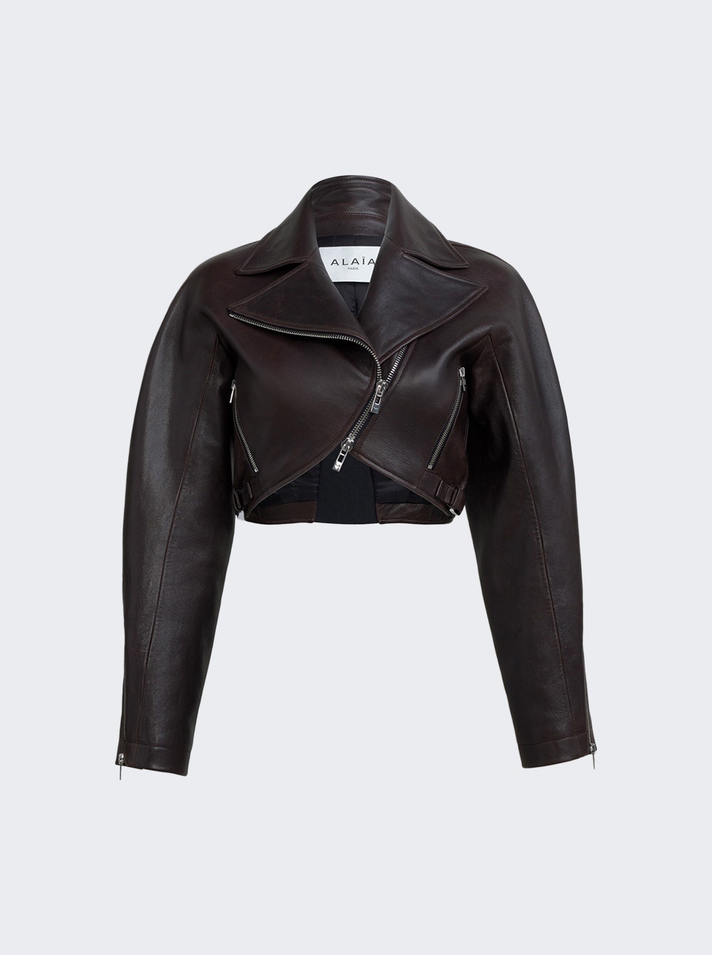 Crop Biker Jacket Ebene - 1