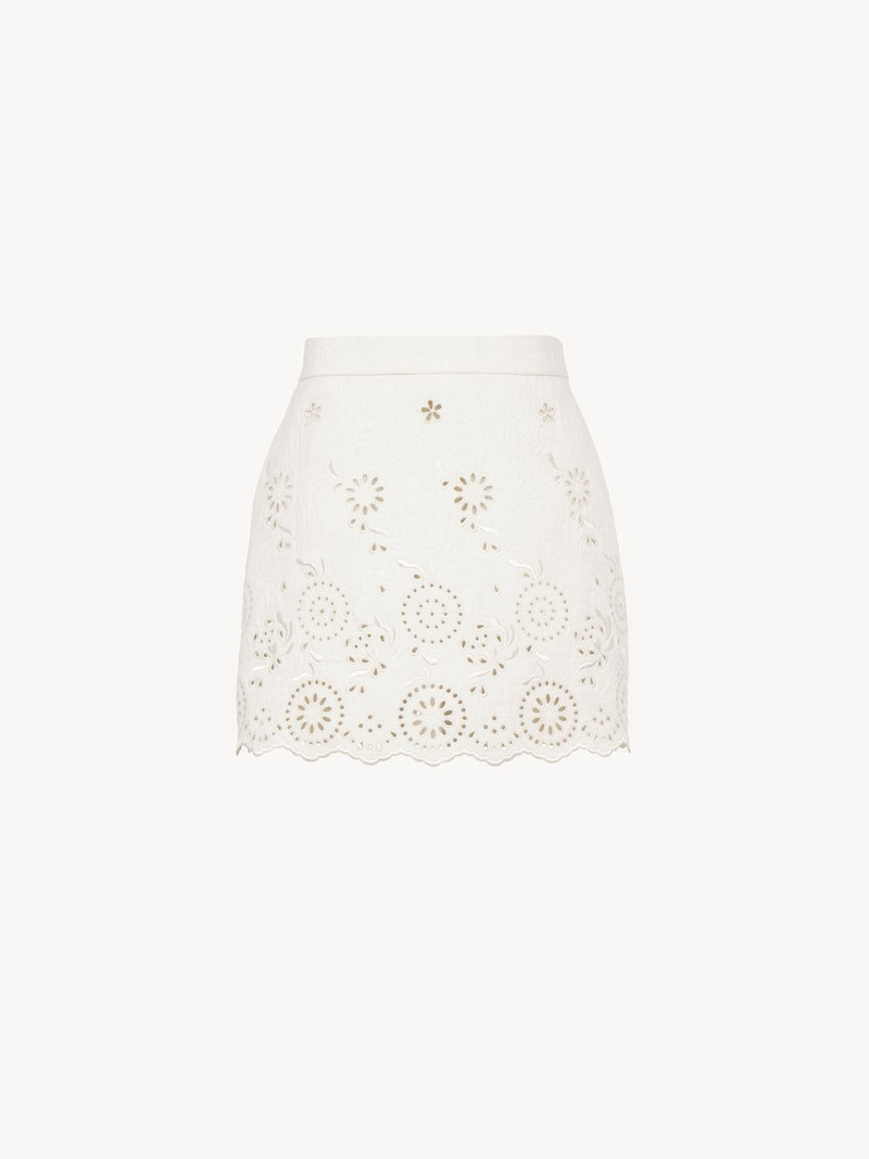 Chloé SCALLOPED MINI SKIRT IN A COTTON MIX outlook