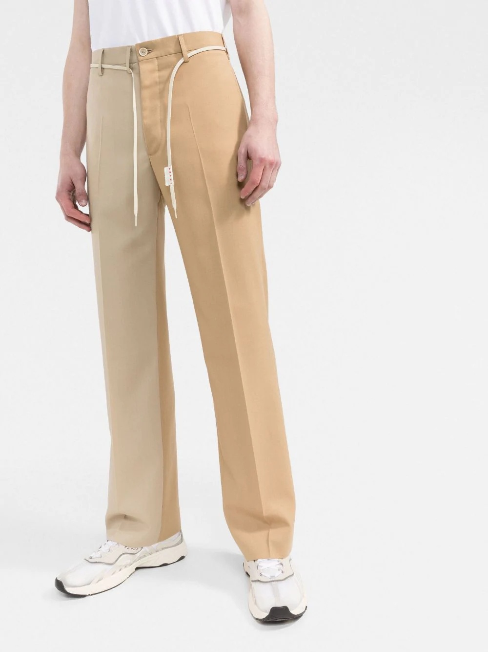 two-tone tailored trousers - 3