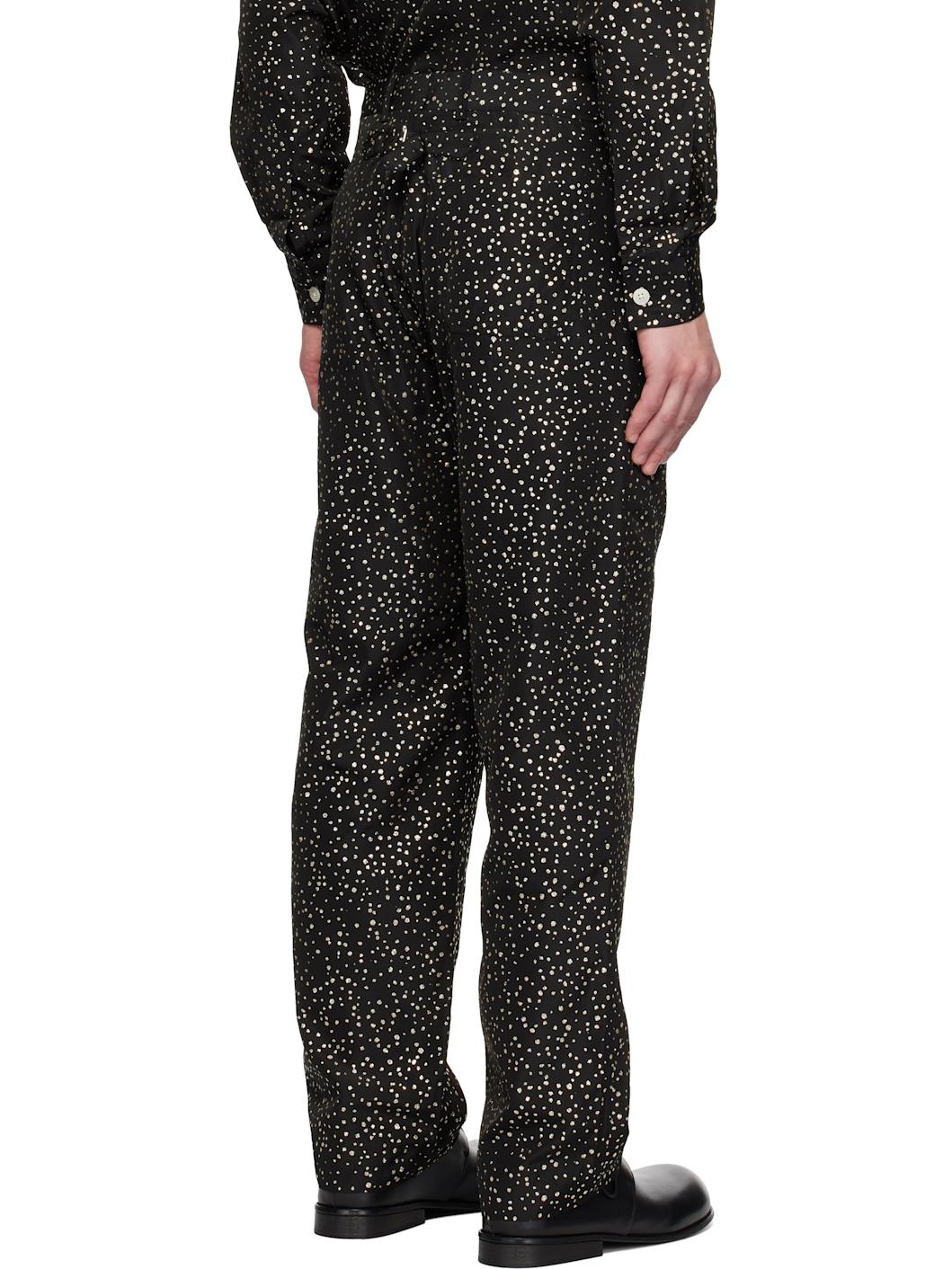 Black Glitter Trousers - 3