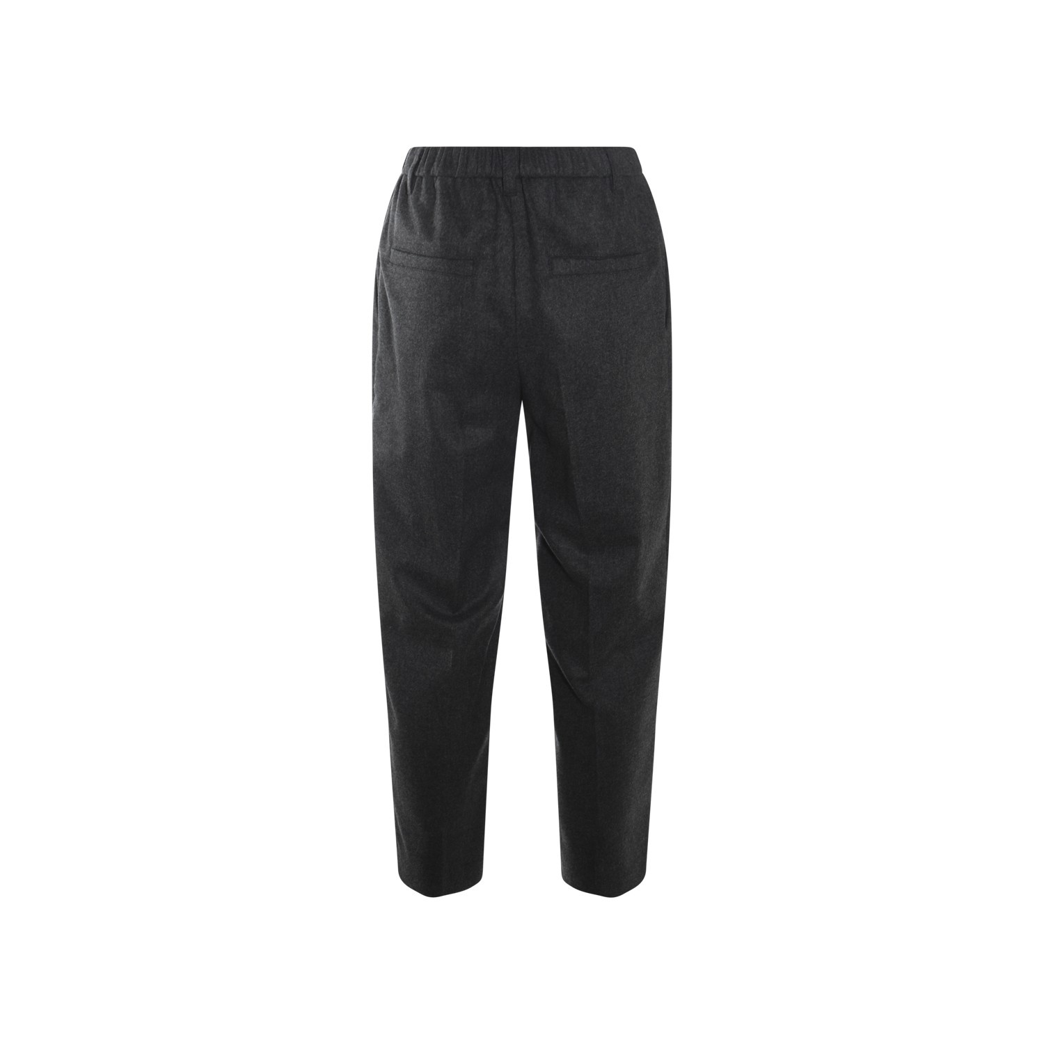 Brunello Cucinelli DARK GREY WOOL PANTS | palazzobelli