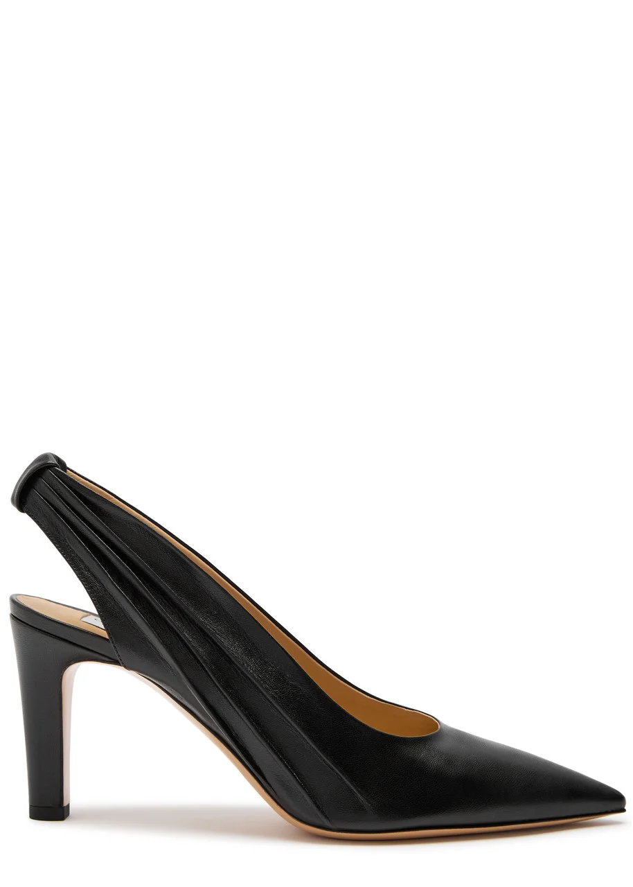 Gabriela Hearst Amari 90 Leather Slingback Pumps - 1