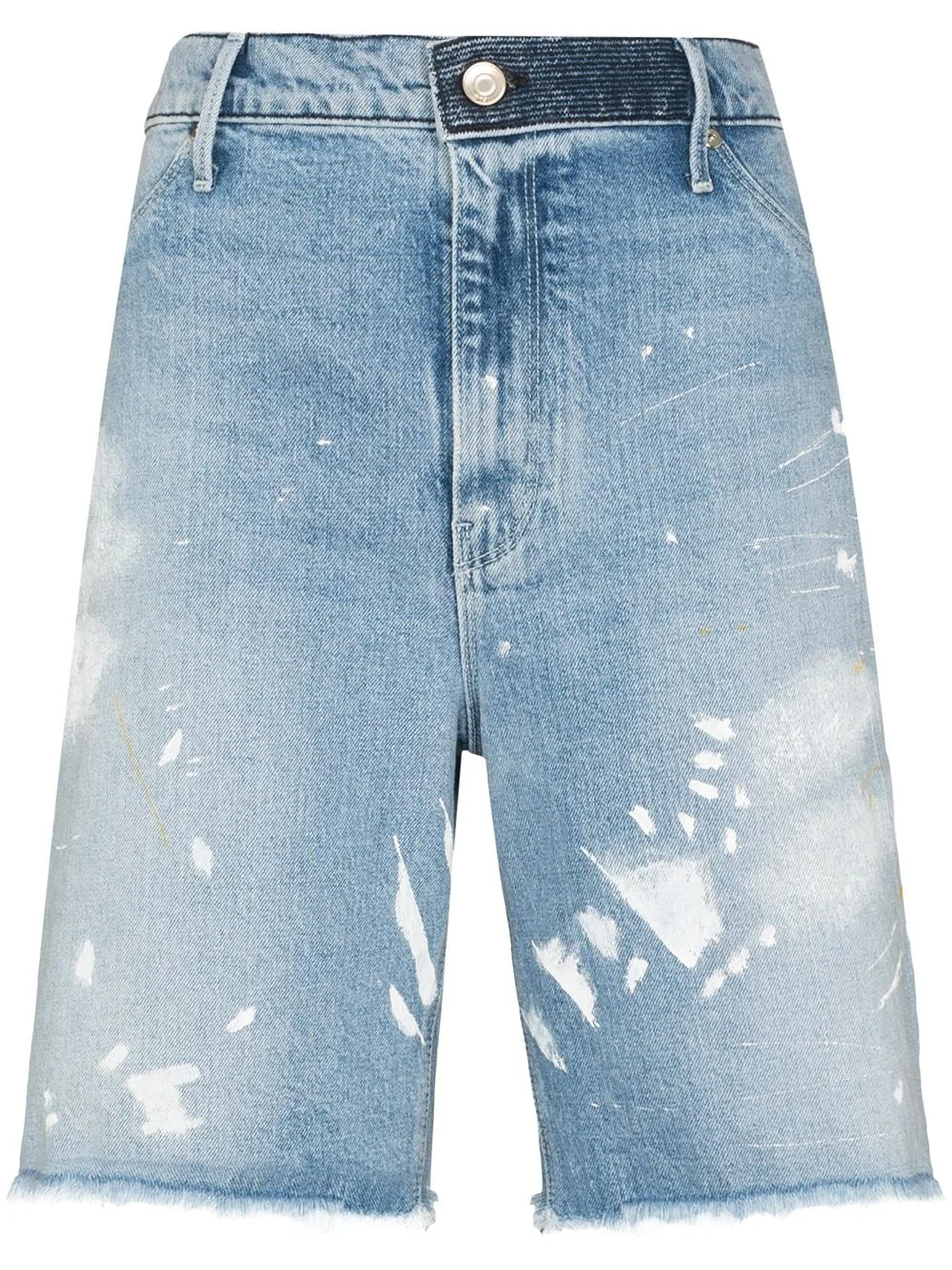 Hesper paint-splatter denim shorts - 1