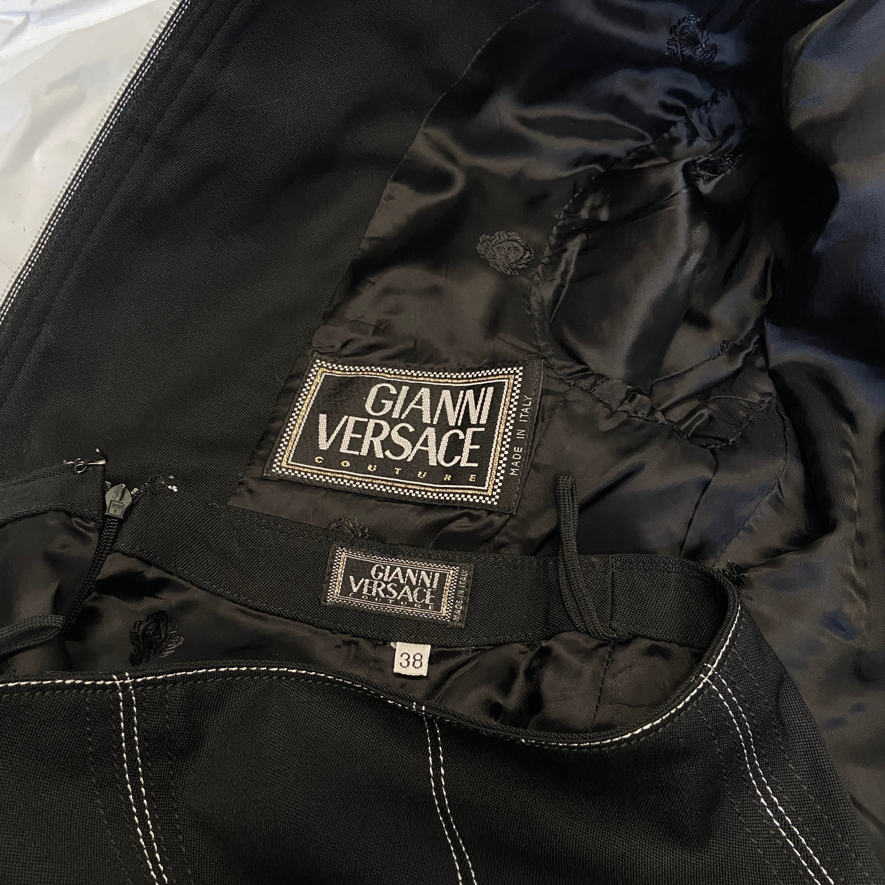 Gianni Versace Couture suit round collar jacket with skirt set - 9