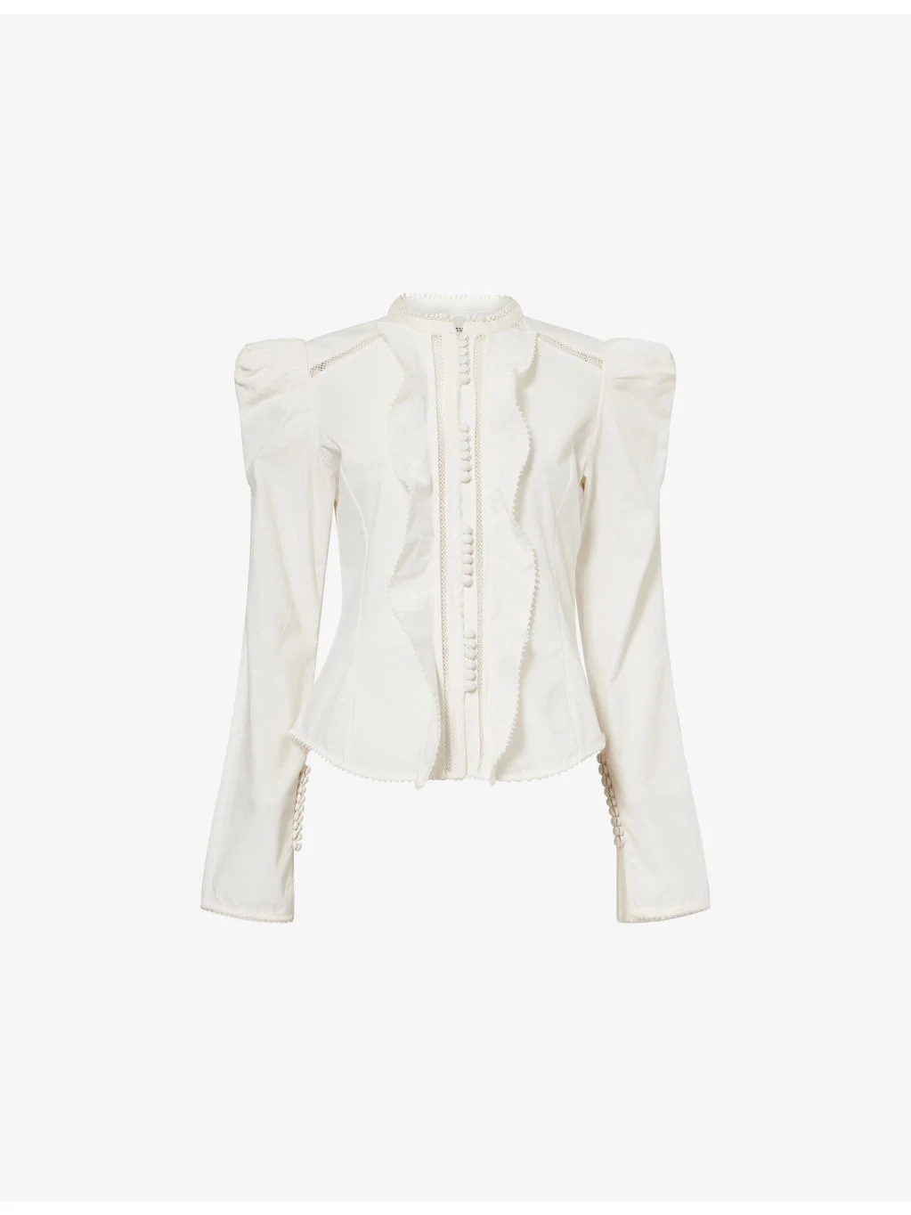 Calina Puff-Sleeved Cotton Shirt - 1