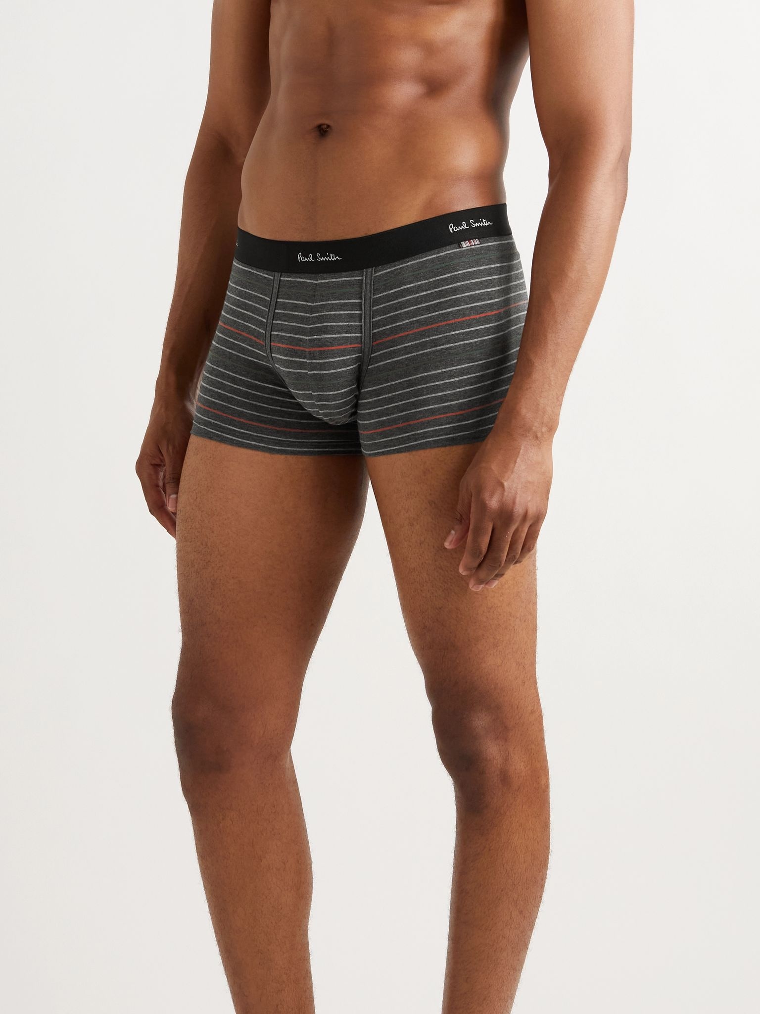 Striped Stretch-Cotton Boxer Briefs - 2