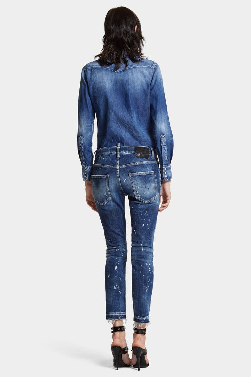 MEDIUM RIPPED WASH COOL GIRL JEANS - 4