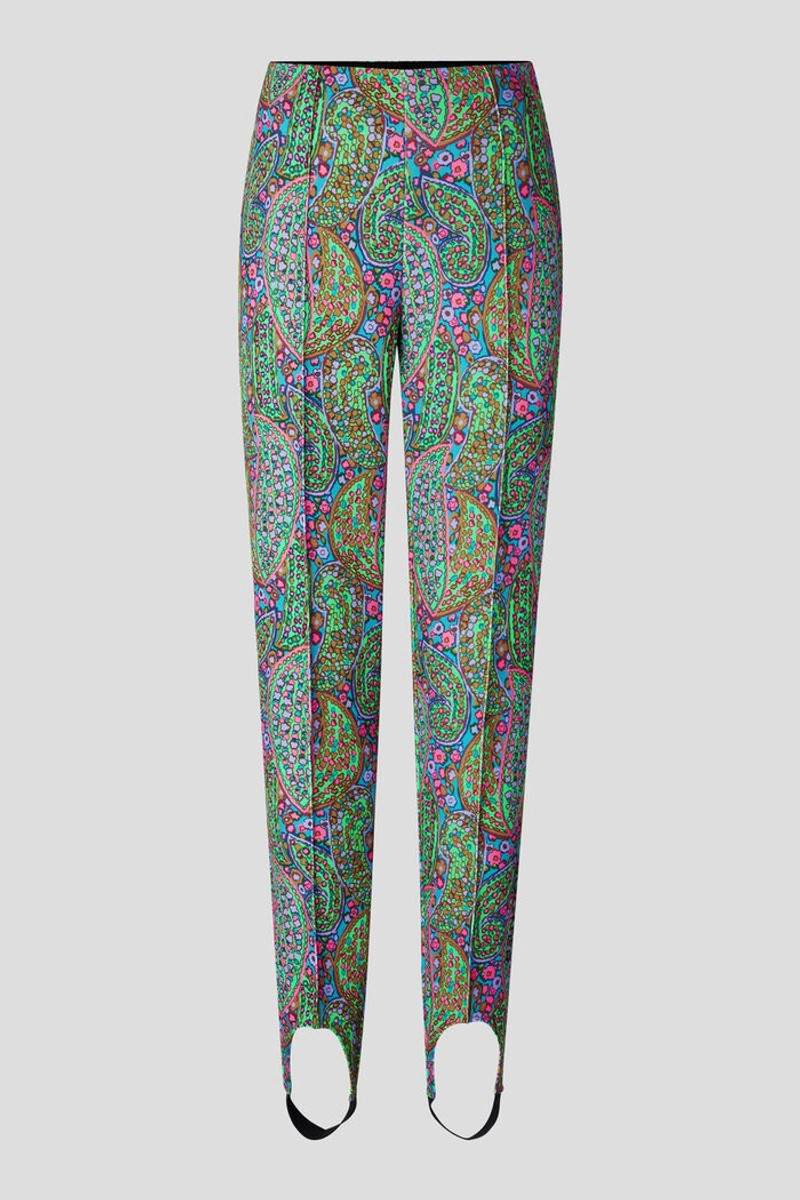 Elaini Stirrup pants in Green/Violet 1