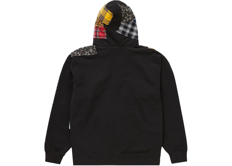 Supreme Supreme Patchwork Zip Up Hooded Sweatshirt Black outlook