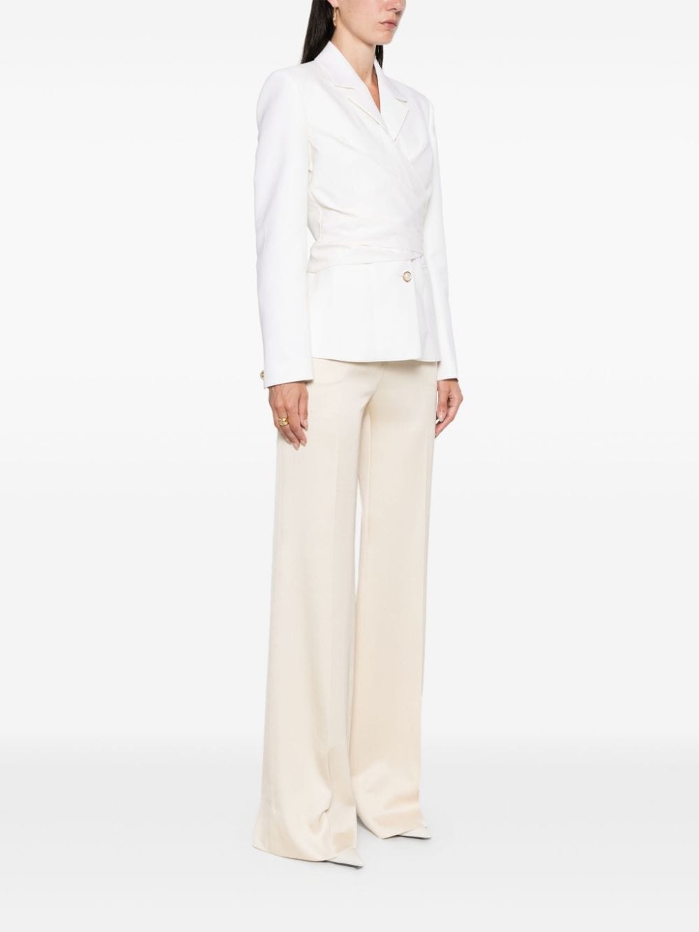 virgin wool wrap tuxedo - 3