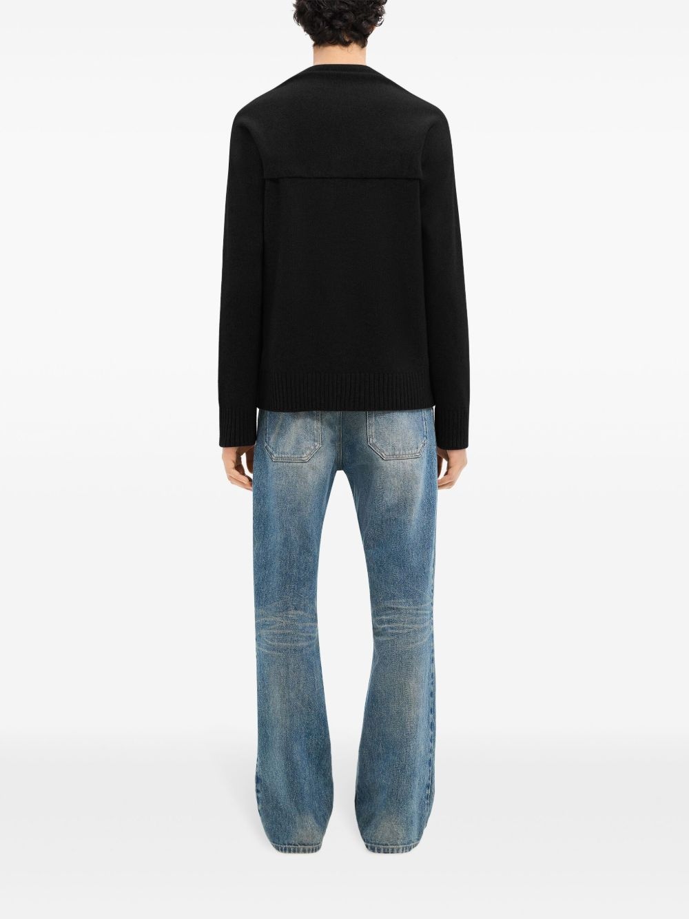 wool straight sweater - 4