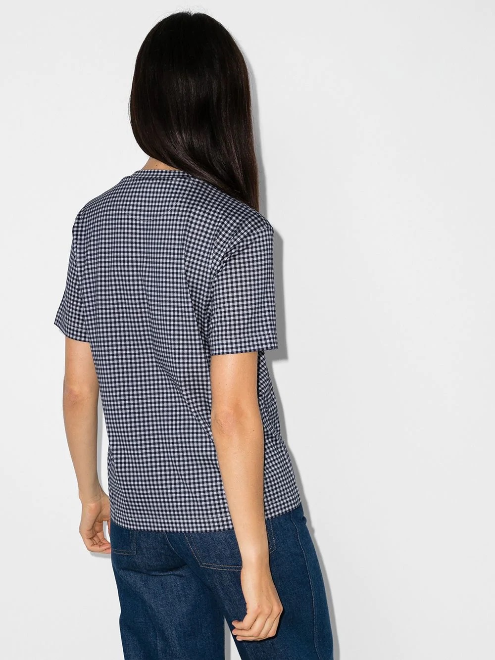 Vichy gingham logo-print T-shirt - 3