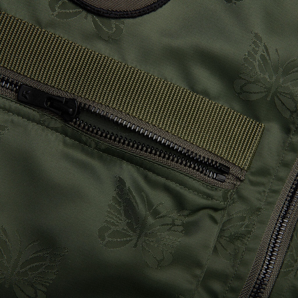 PAPILLON JACQUARD SATEEN RADIO VEST - OLIVE - 5
