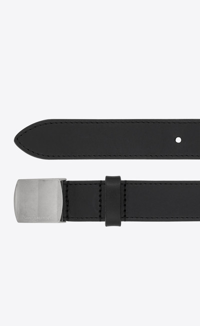 SAINT LAURENT army buckle belt in smooth leather outlook