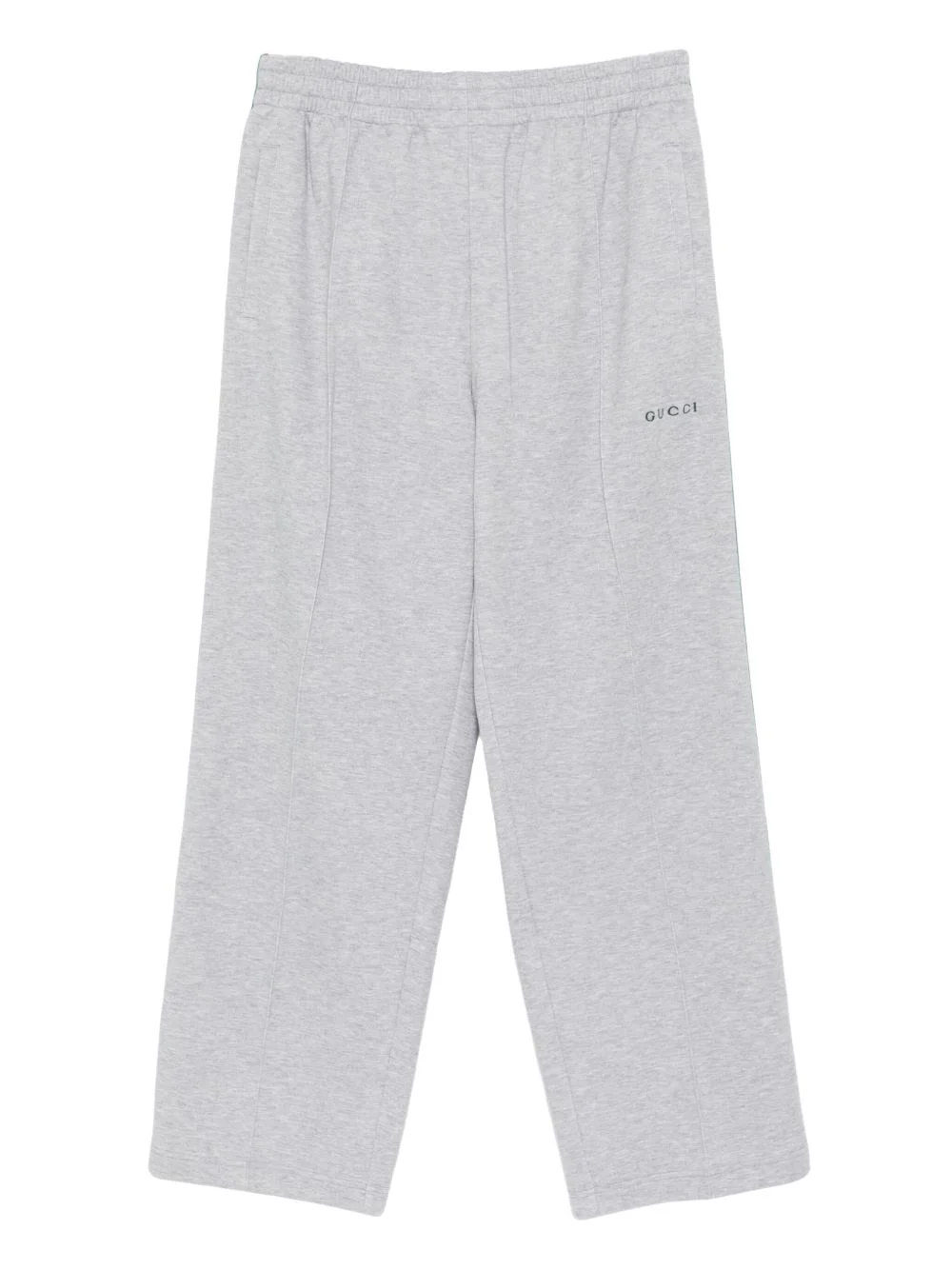 side-stripe cotton pants - 1