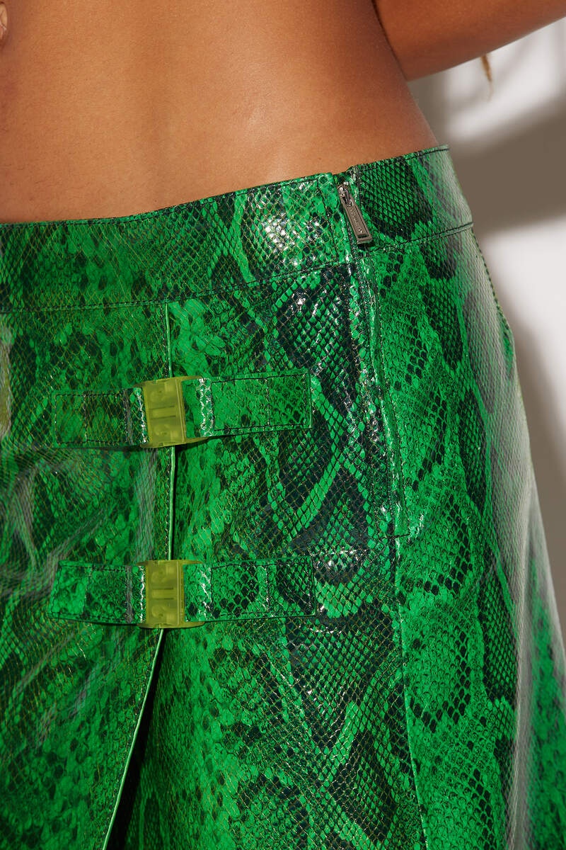 LEATHEER LOW-WAIST PYTHON PRINT - 5