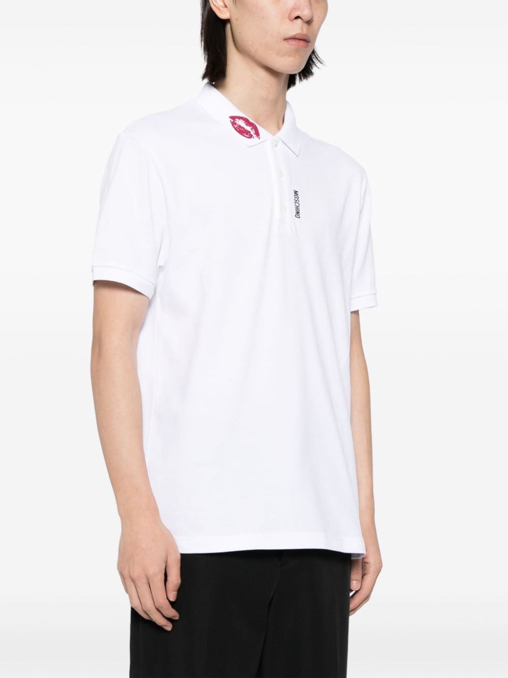 logo-print polo shirt - 3