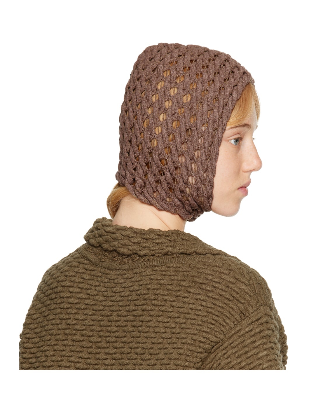 Brown Cable Balaclava - 3