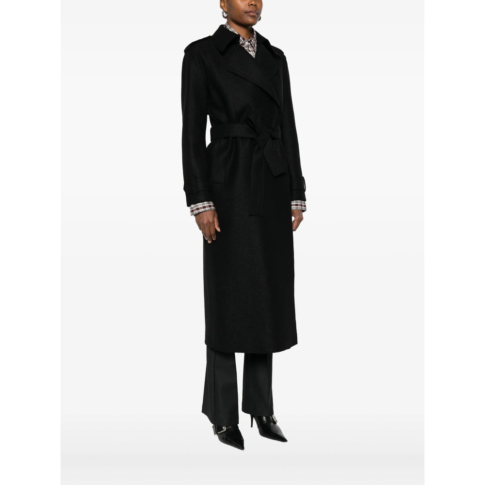 Harris Wharf London Black Coats - Trench & Raincoats Women - 3